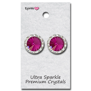 TYVM 11mm Ultra Sparkle Center Stone Earring