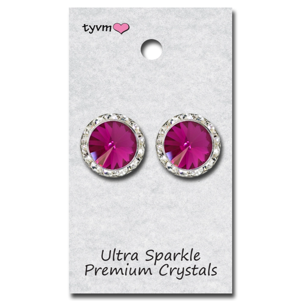 TYVM 11mm Ultra Sparkle Center Stone Earring