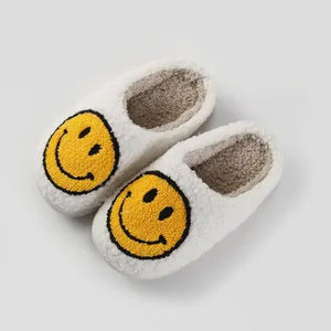 SL 2061 KIDS SMILEY FACE SOFT PLUSH SLIPPER