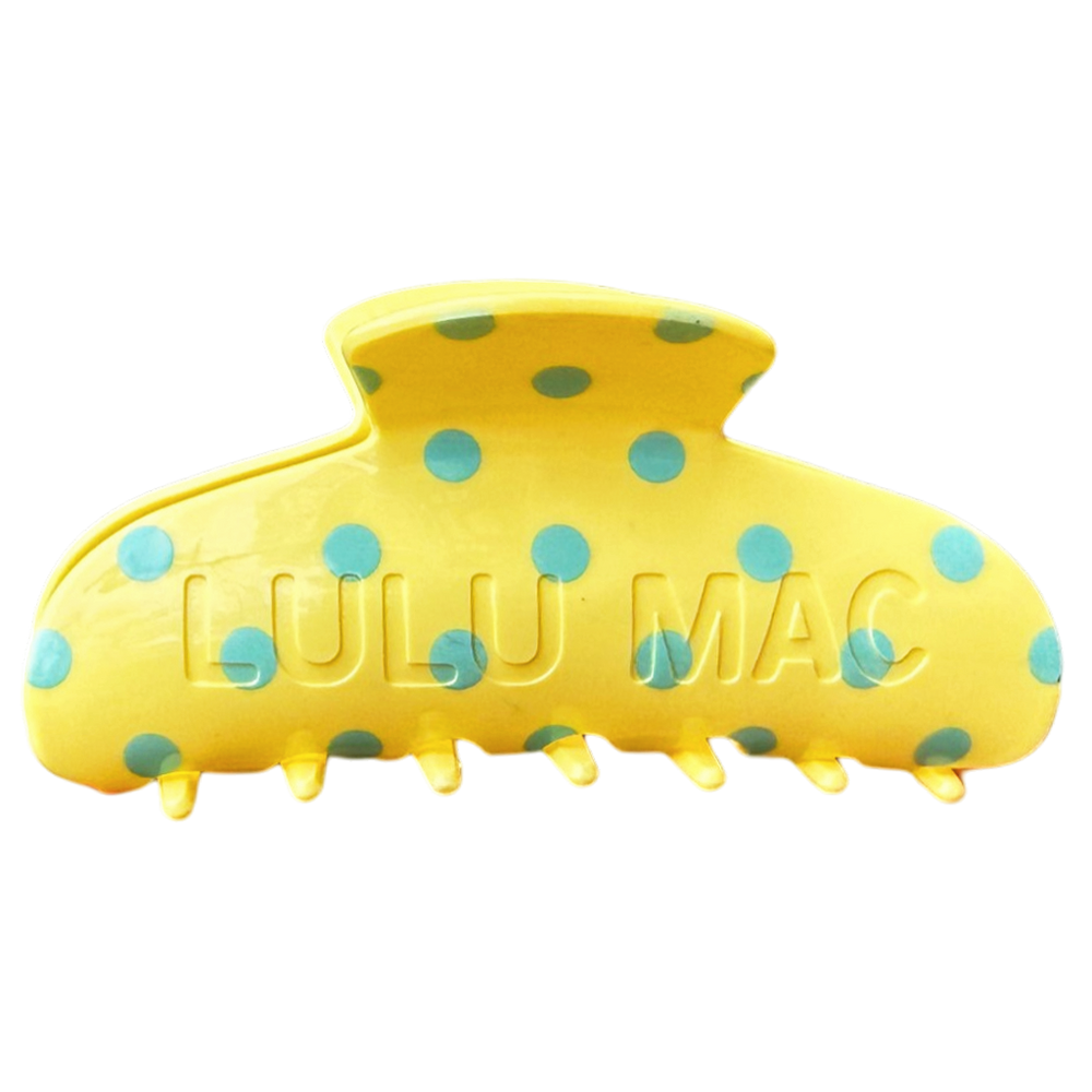 Lulu Mac Hair Clip Butter/Light Blue Dot