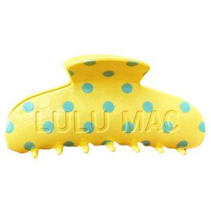 Lulu Mac Hair Clip Butter/Light Blue Dot