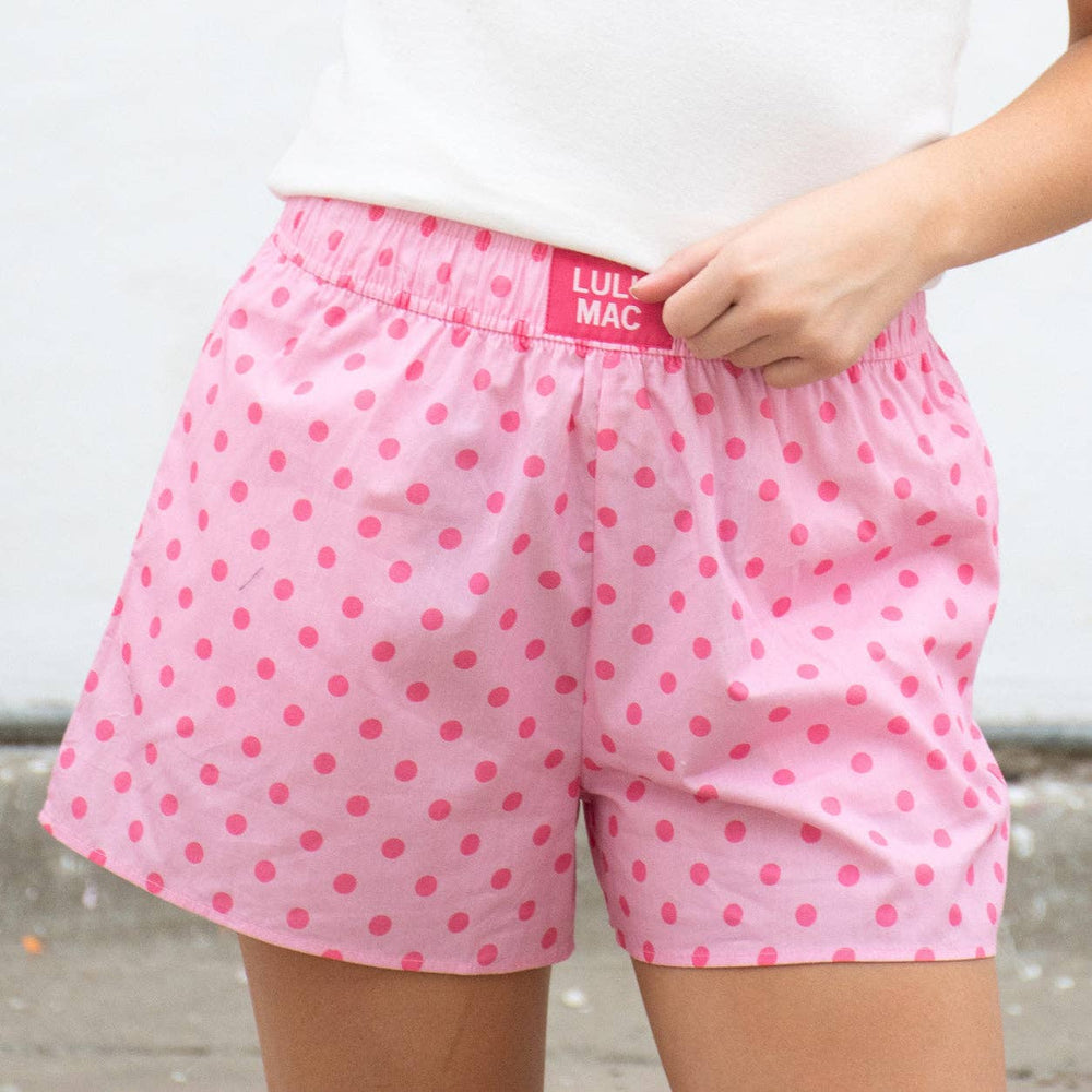 Lulu Mac Light Pink/Pink Dot Adult Shorts