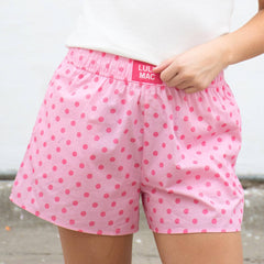 Lulu Mac Light Pink/Pink Dot Adult Shorts