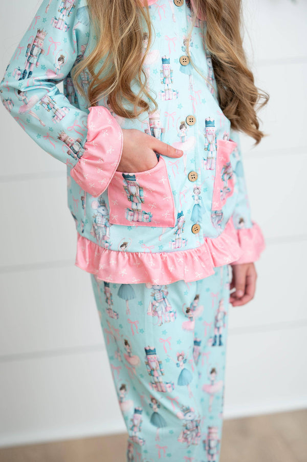 Girls Nutcracker Dreams Christmas Lounge Set