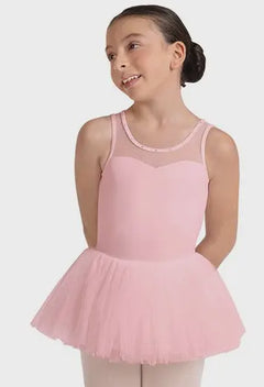 Bloch Rhinestoned Sweetheart Floral Tank Leotard w/ Tutu and