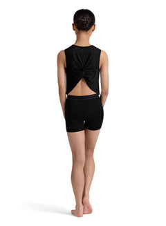 Bloch Cropped Tank w/twisted back and dancer graphic