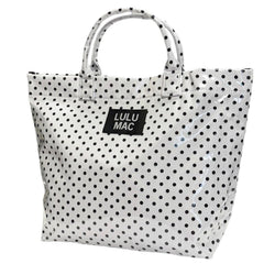 Lulu Mac Tote Bag White/Black Dot