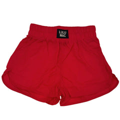 LULU MAC RED KIDS SHORTS