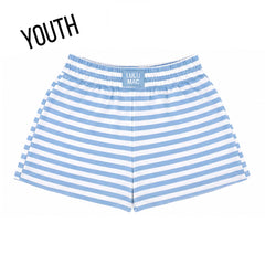 Lulu Mac Kids MONOCHROME PATCH YOUTH SHORT-LIGHT BLUE