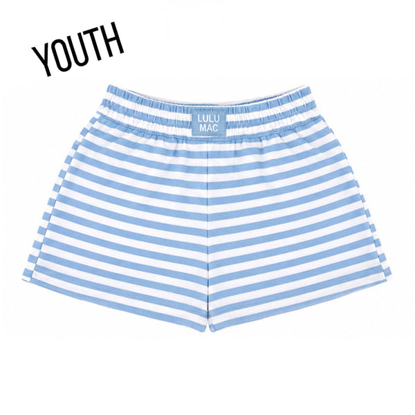 Lulu Mac Kids MONOCHROME PATCH YOUTH SHORT-LIGHT BLUE