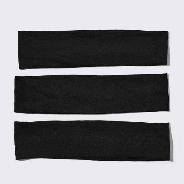 Kitsch Recycled Active Headbands 3pc Set- Black