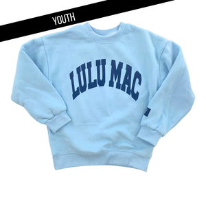 Lulu Mac Kids Sweatshirt LIGHT BLUE WITH NAVY PUFF