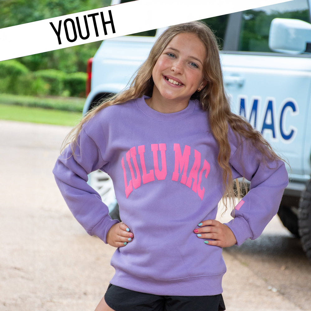 Lulu Mac Kids Sweatshirt Purple/Pink Puff