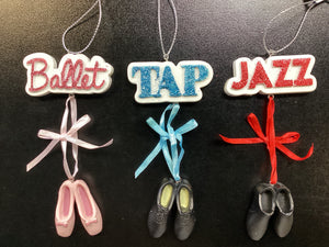 GANZ ASSORTED DANCE SHOE ORNAMENT