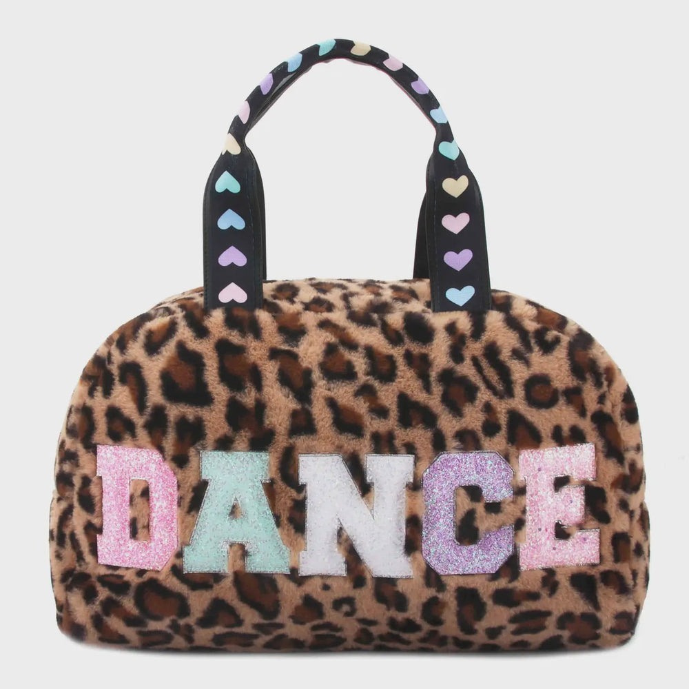 OMG ACCESSORIES LEOPARD FUR DANCE DUFFLE