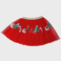 SPARKLE SISTERS RED TUTU WITH CANDY CANE AND SANTAS
