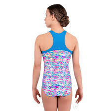 EUROTARD SHIMMERING SCALLOP RACERBACK LEOTARD