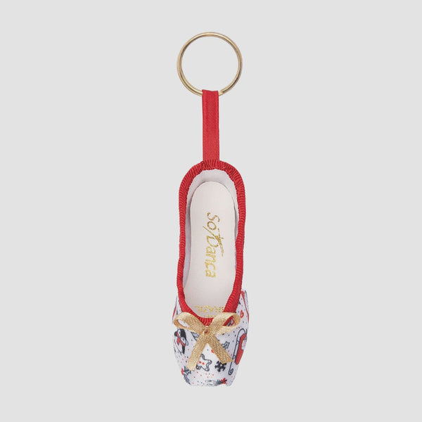 SO DANCA CHRISTMAS POINTE SHOE KEY CHAIN